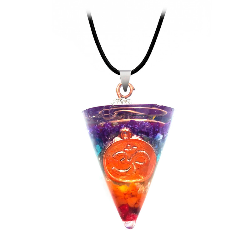 Collar Om Orgonita Cuarzo 7 Chakras