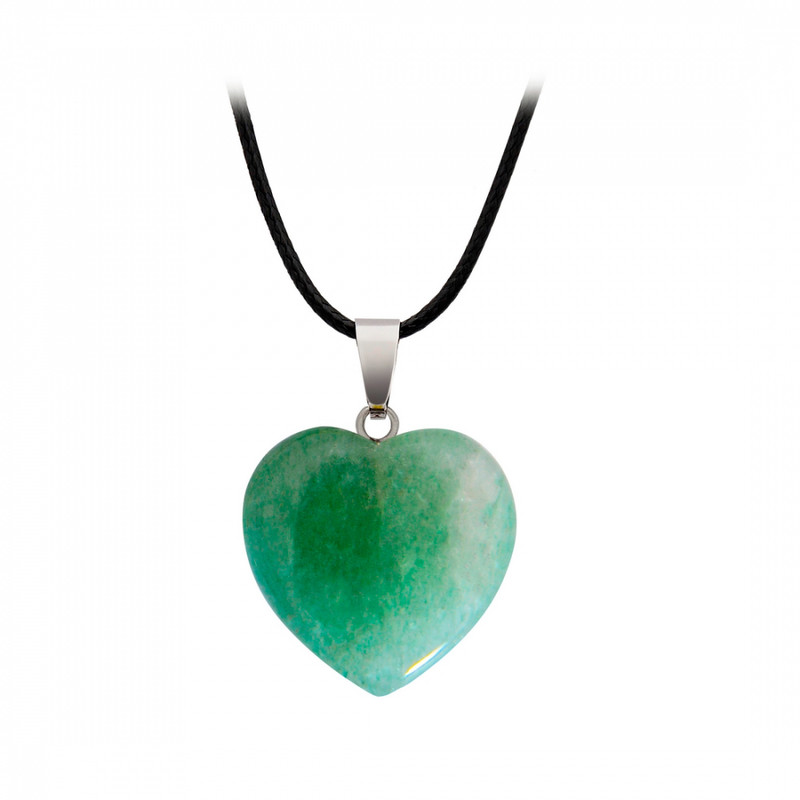 Collar Corazon Cuarzo Jade