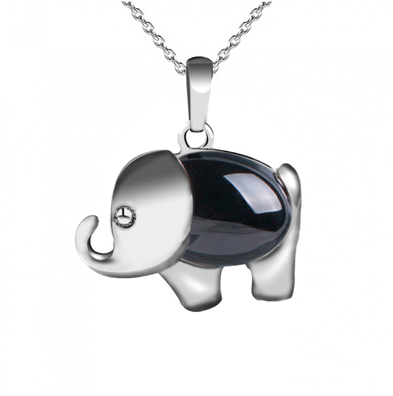 Collar Elefante Cuarzo Onix