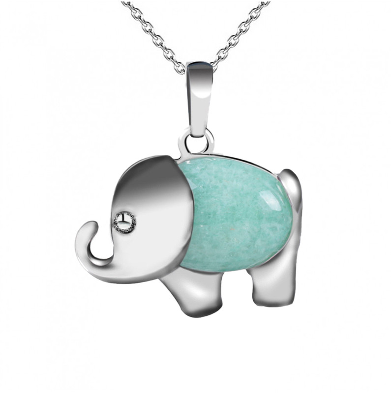 Collar Elefante Cuarzo Jade