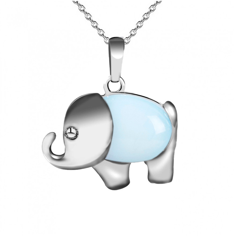 Collar Elefante Cuarzo Luna