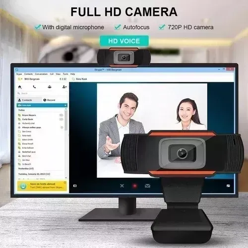 Cámara Web Hd720p Webcam Micrófono Videoconferencias Clases