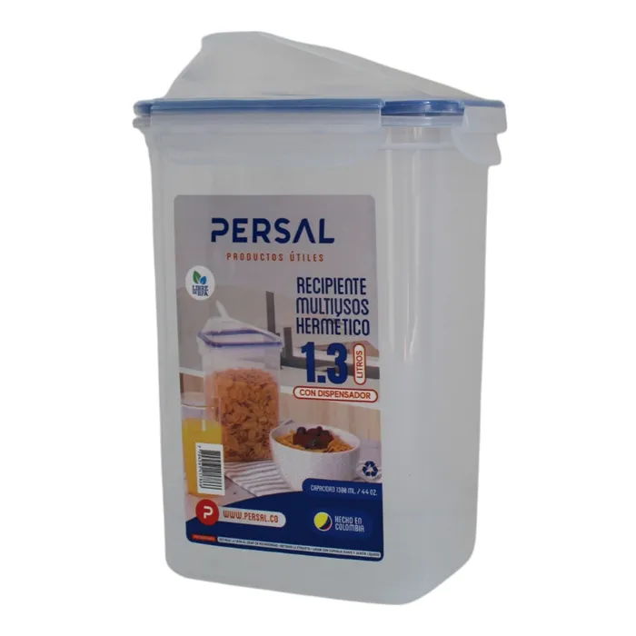 Recipiente Hermético 1.3L Con Dispensador