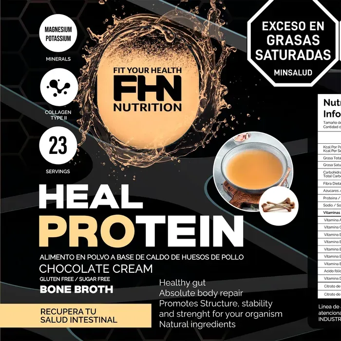 Proteína Heal Protein Chocolate Cream 23 Servicios 1.5 LIBRAS + OBSEQUIO