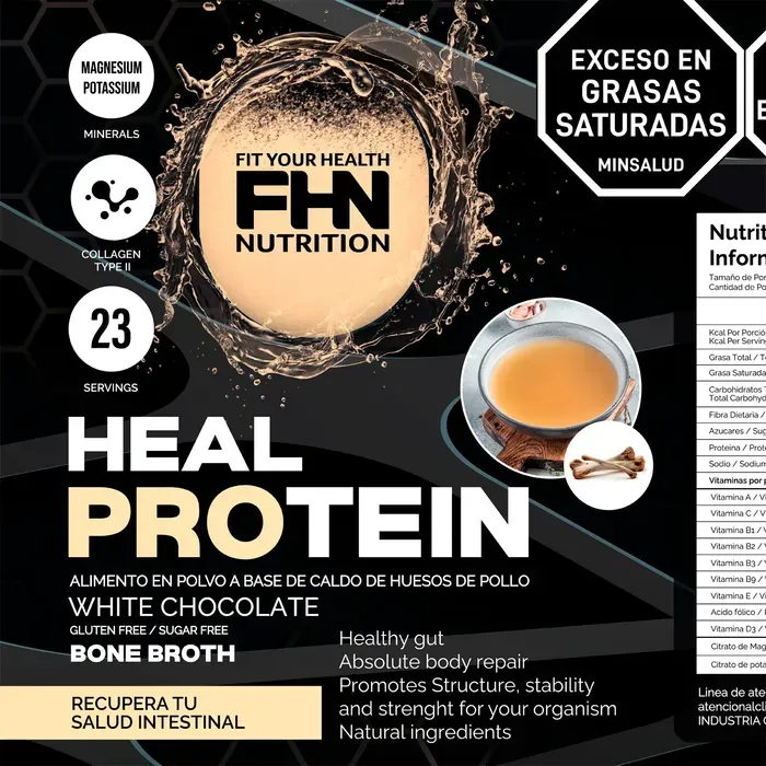 Proteína Heal Protein White Chocolate 23 Servicios 1.5 LIBRAS + OBSEQUIO