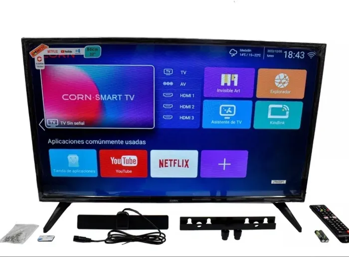 Televisor CORN 32 Pulgadas Smart Android Full HD + Soporte Pared