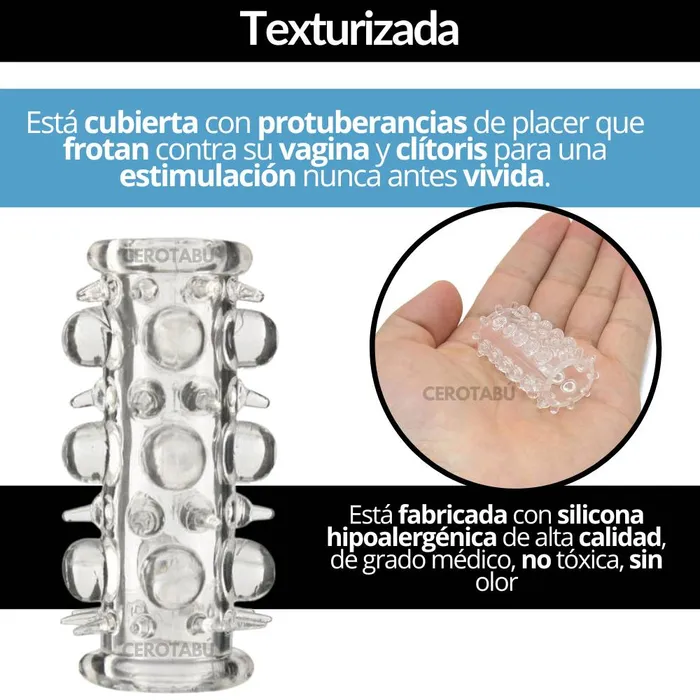 Funda Para Pene Anillo Retardante Con Texturas +Grosor