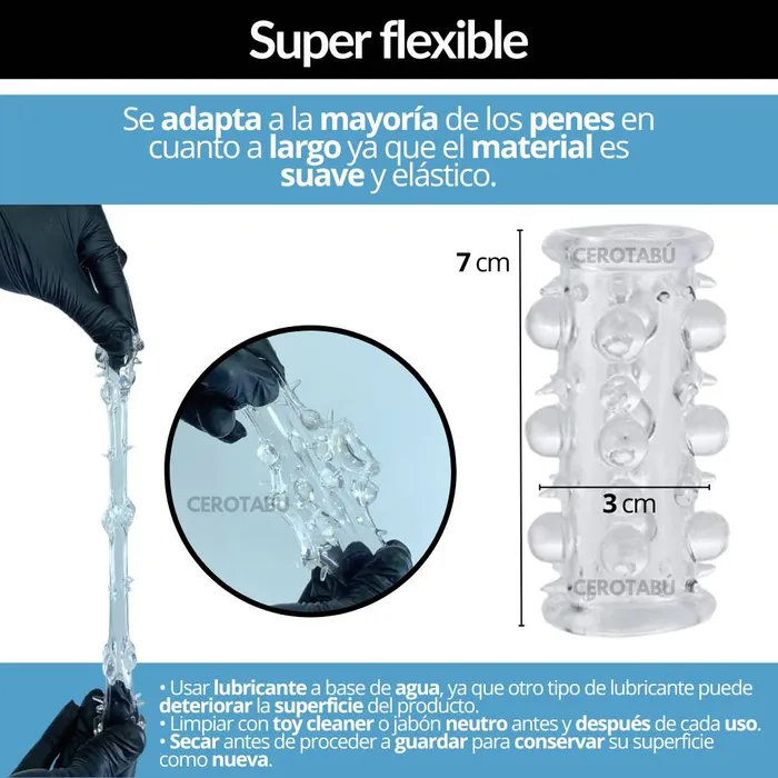 Funda Para Pene Anillo Retardante Con Texturas +Grosor