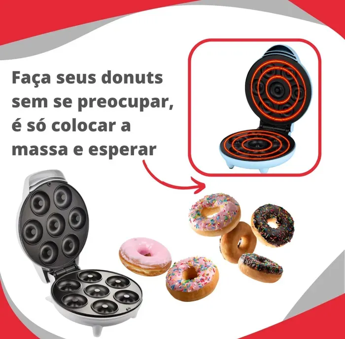 Maquina Mini Donas X7 , Repostería Divertida Y Aperitivos Color Negro 110