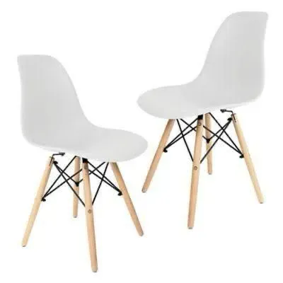 Kit 2 Sillas Magnux Charles Eames Madera - Eiffel