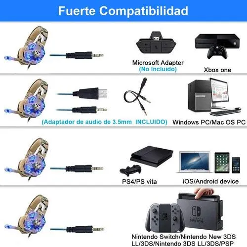 Audífonos Gamer G2600 Auriculares Con Mic Para Ps4, Xbox, Pc