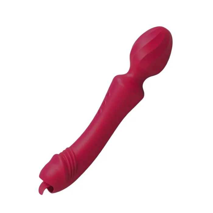 Hitachi Vibrador Masajeador Lengua 2 En 1 Doble Motor 10 Modo De Vibracion (Recargable)