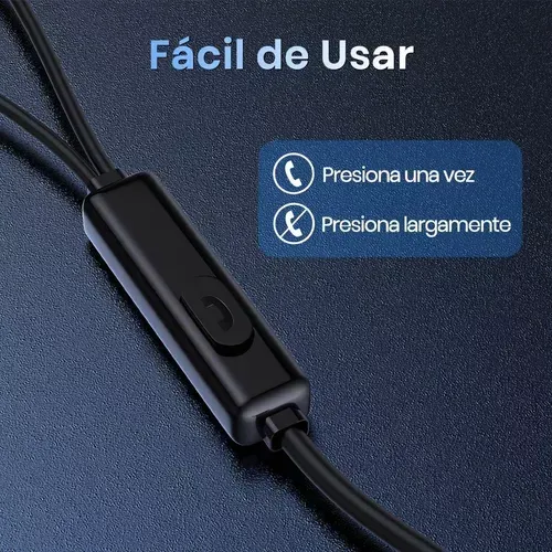 Audífonos In-ear Manos Libres Alámbrico Tipo Usb C Aut124 Negro