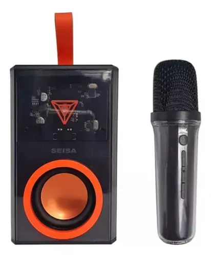 Parlante Megáfono Bt Inalámbrico Led Voz Karaoke + Micrófono