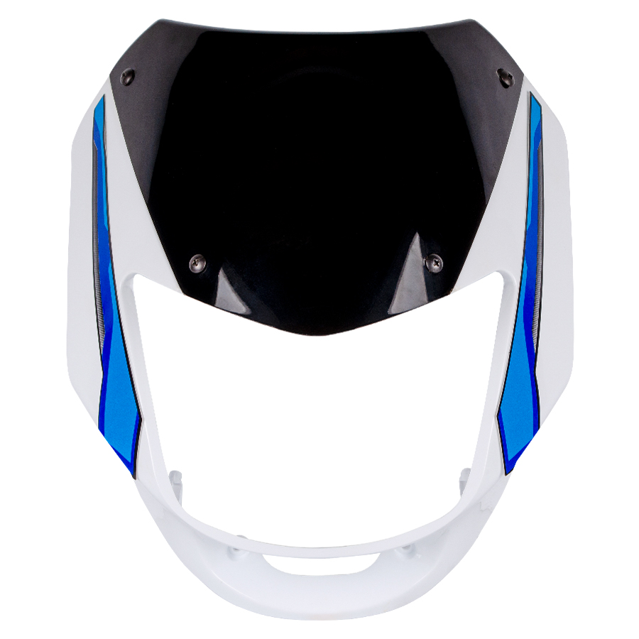 Carenaje Blanco+Visor+Calca Azul Boxer Ct 100 Skyflow Kit