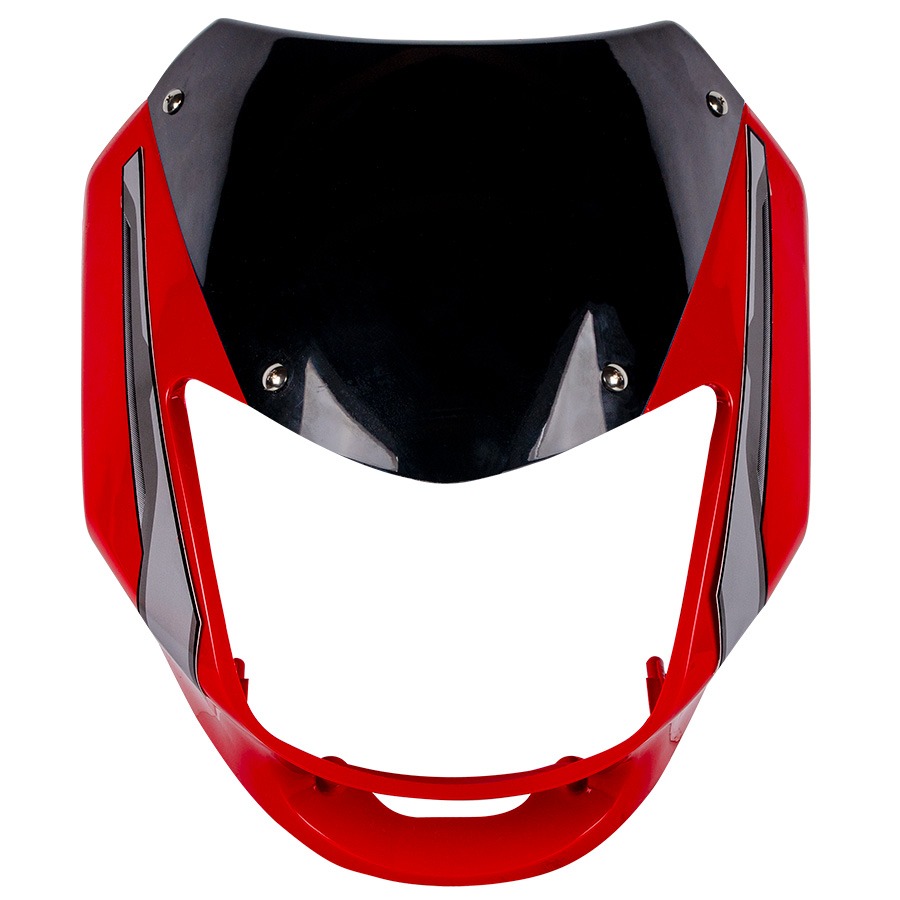 Carenaje Rojo+Visor+Calca Gris Boxer Ct 100 Skyflow Kit