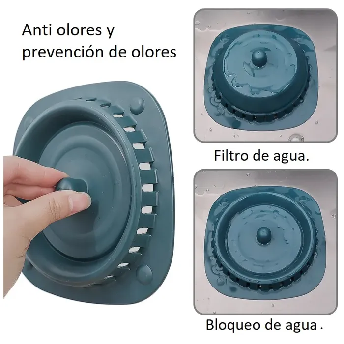 Tapon Cubierta Desagüe Sifon Repele Olores Control De Agua