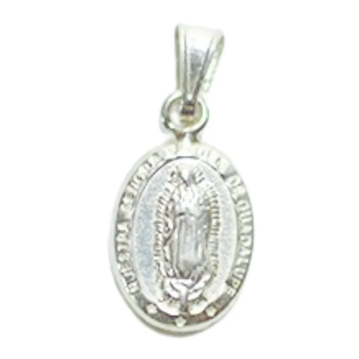 Dije Plata 925 Medalla Virgen Guadalupe Mediana