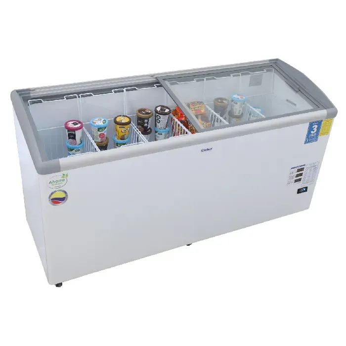 Congelador Horizontal de 509 Litros Exhibidor Inducol en Lámina Galvanizada