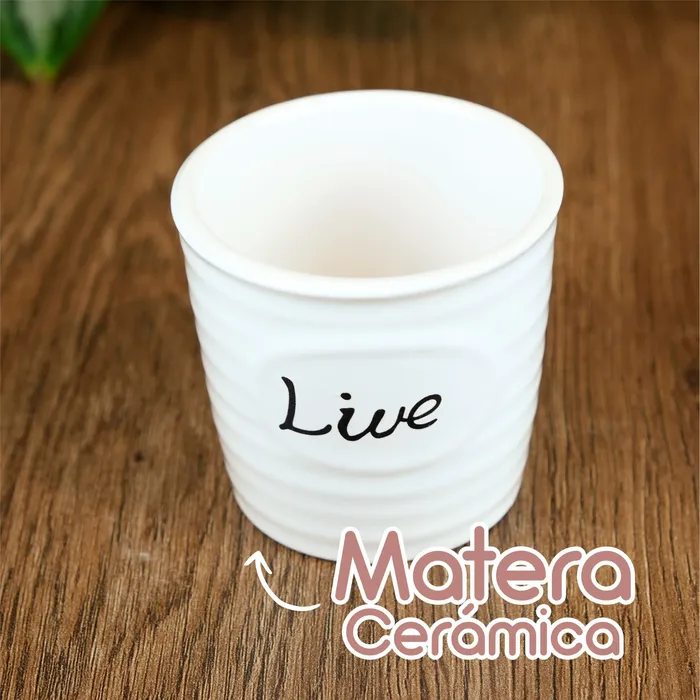 Materaa En Cerámica Vaso Blanco