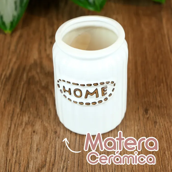 Matera En Cerámica Home Tipo Recipiente Blanco