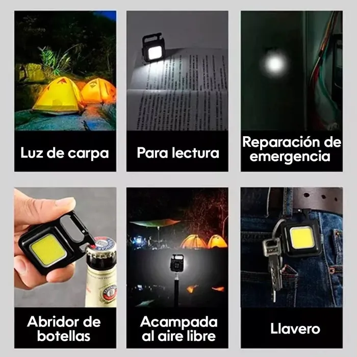 Llavero Linterna Led 4 En 1 Recargable Magnético Multifunción potente 