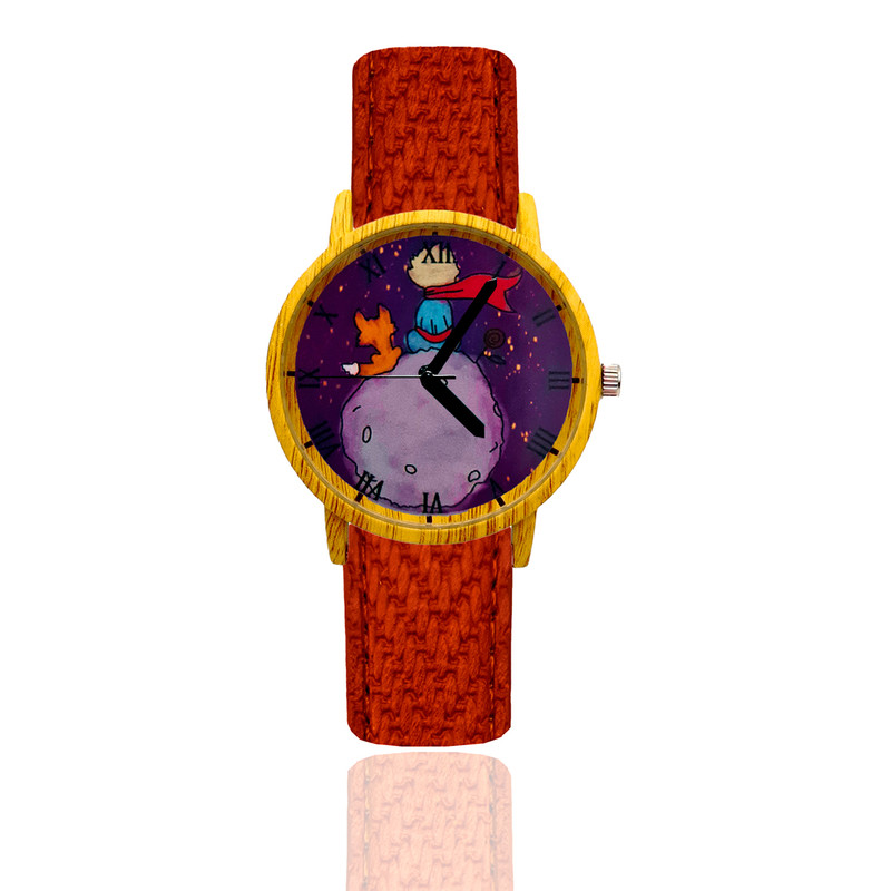 Reloj Principito Luna Estilo Madera 