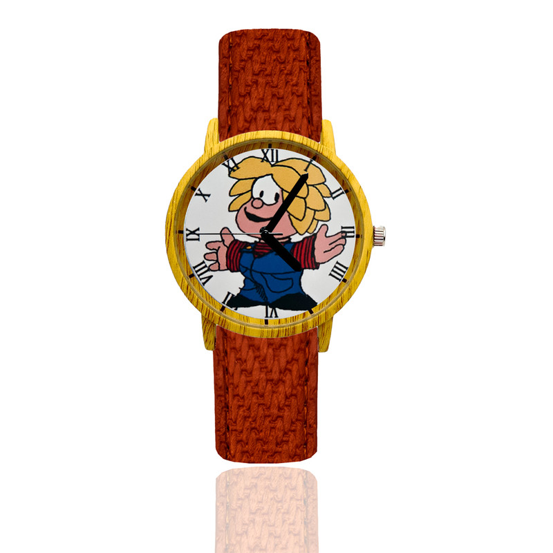 Reloj Mafalda Miguelito Estilo Madera 