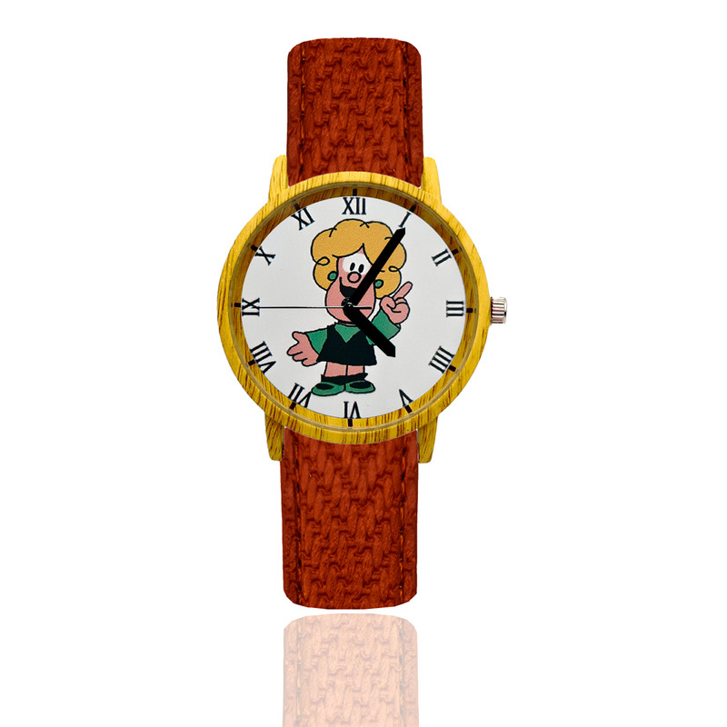 Reloj Mafalda Susanita Estilo Madera 