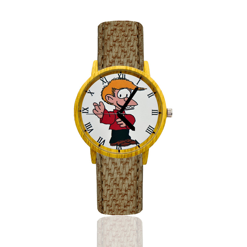 Reloj Mafalda Felipe Estilo Madera Marron