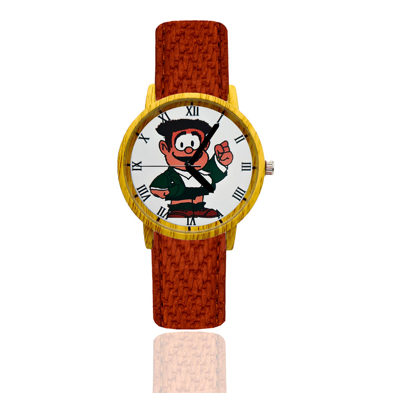 Reloj Mafalda Manolito Estilo Madera 