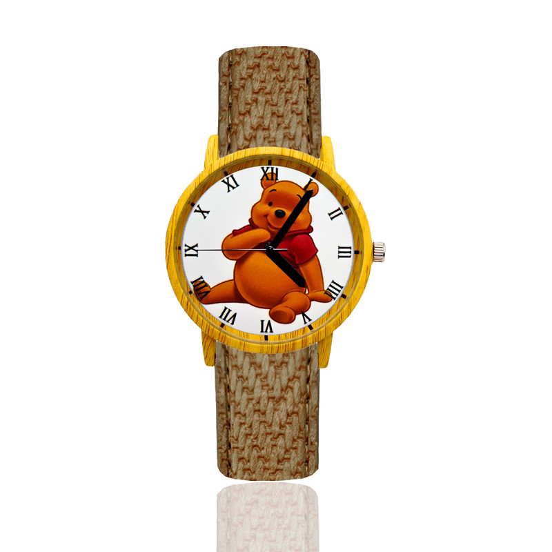 Reloj Winni Pooh Estilo Madera Marron