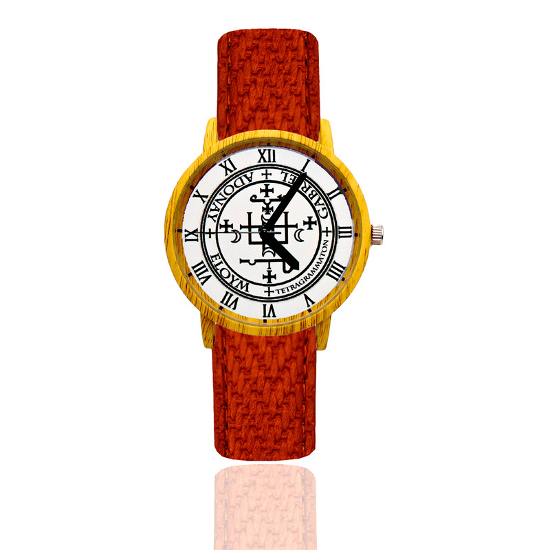 Reloj Siete Arcangeles Estilo Madera 