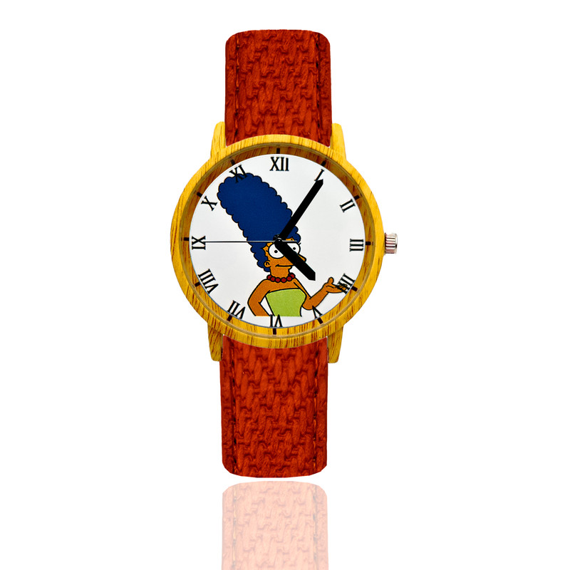 Reloj Marge Simpson Estilo Madera 