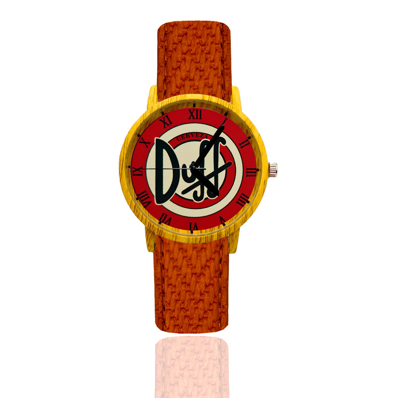 Reloj Duff Simpson Estilo Madera Marron Oscuro