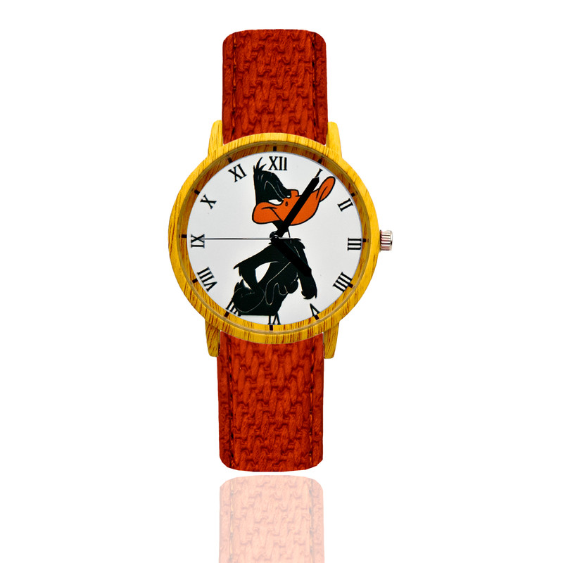 Reloj Pato Lucas Estilo Madera 