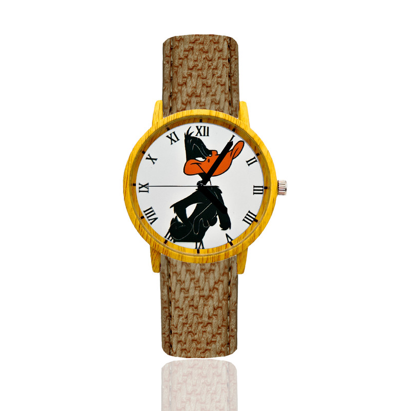 Reloj Pato Lucas Estilo Madera Marron