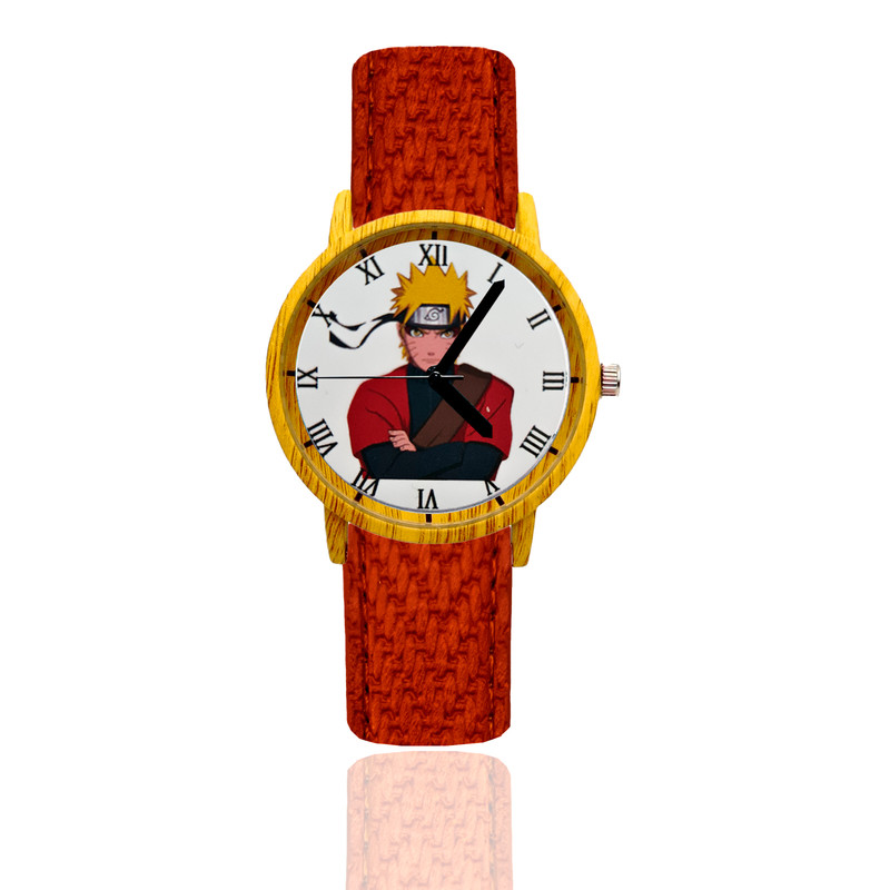 Reloj Naruto Modo Sabio Estilo Madera 