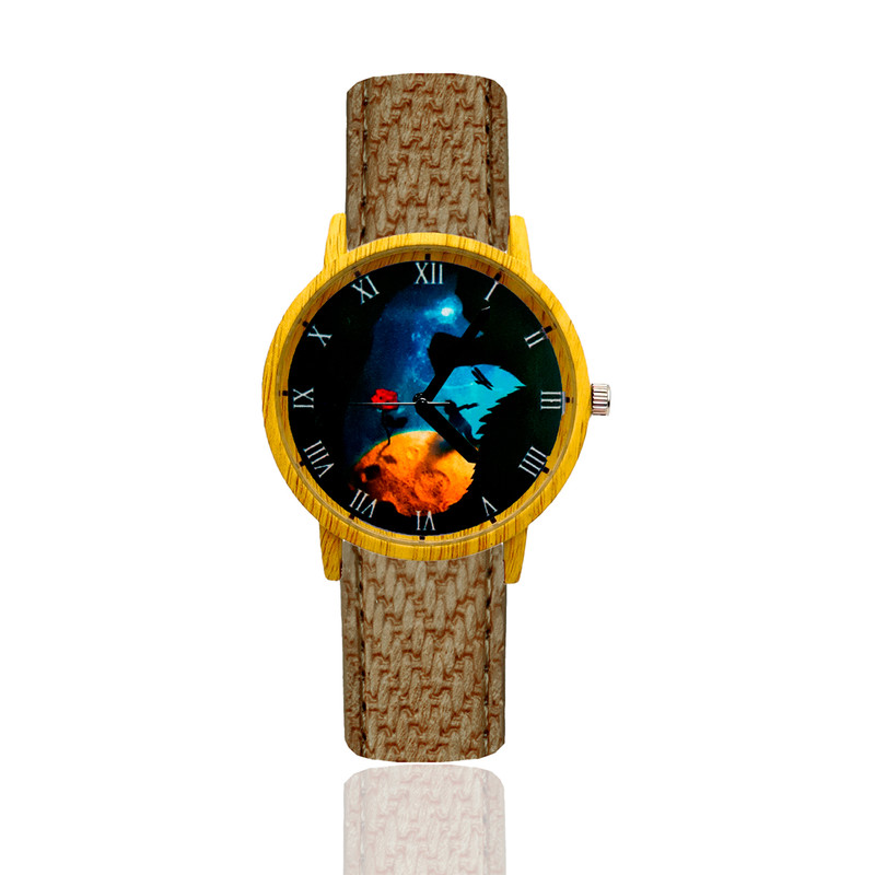 Reloj Principito Estilo Madera Marron