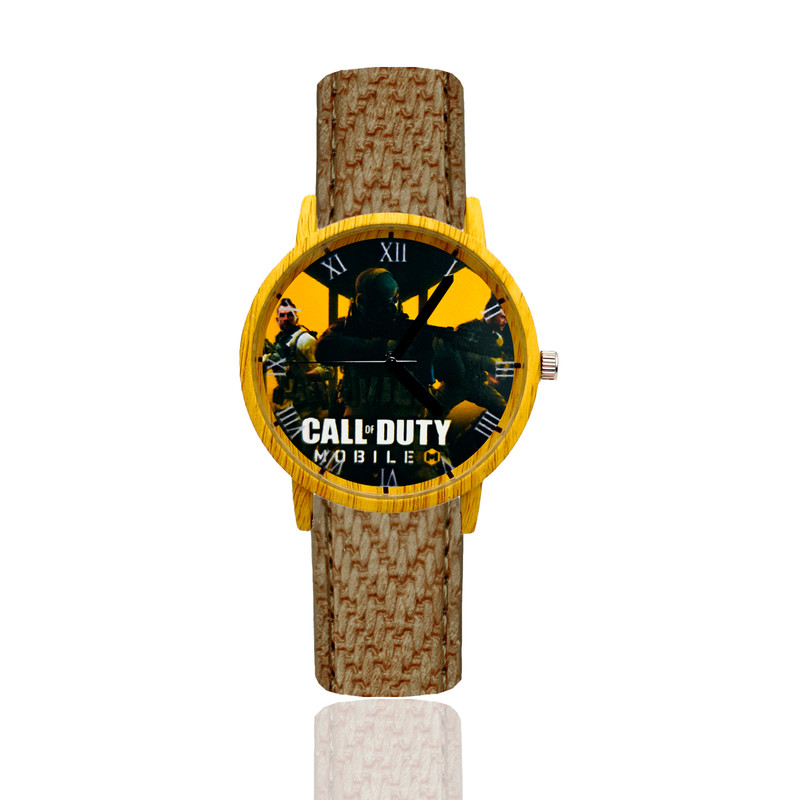 Reloj Call Of Duty Estilo Madera Marron