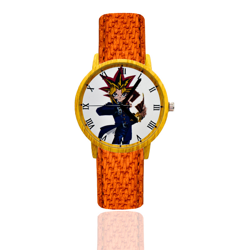 Reloj Yugioh Estilo Madera Marron Claro