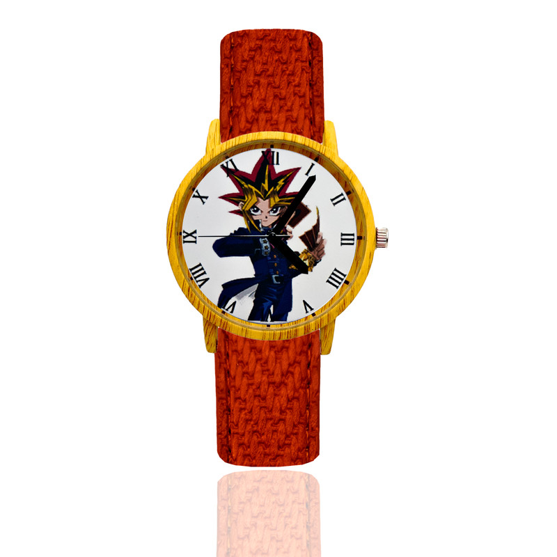 Reloj Yugioh Estilo Madera 