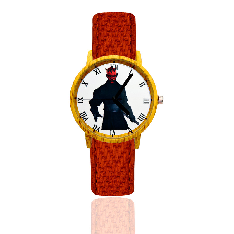 Reloj Darth Maul Estilo Madera 