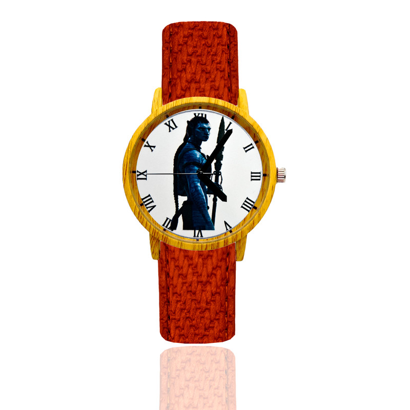 Reloj Avatar Azul Estilo Madera 