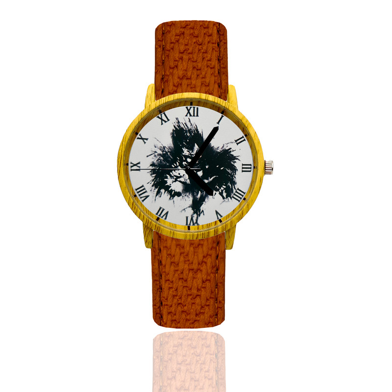 Reloj Death Note Estilo Madera Marron Oscuro