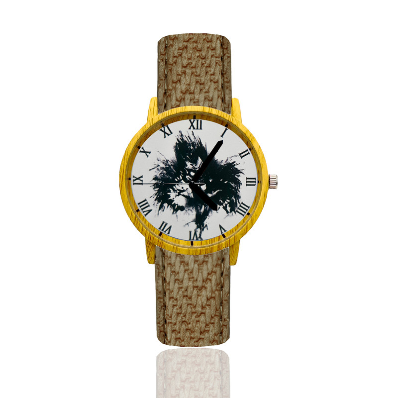 Reloj Death Note Estilo Madera Marron