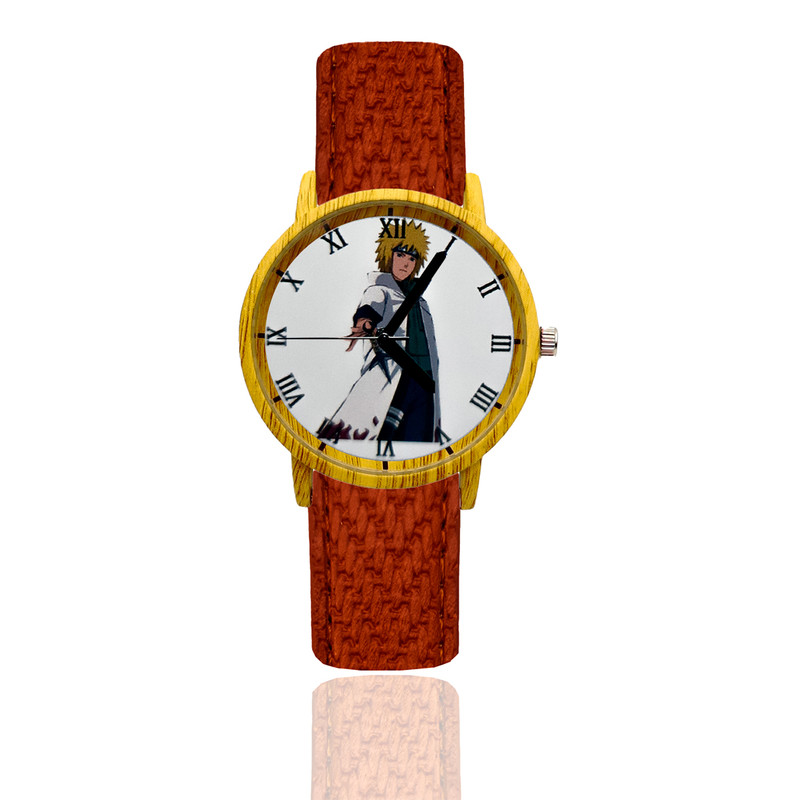 Reloj Minato Namikaze Estilo Madera 