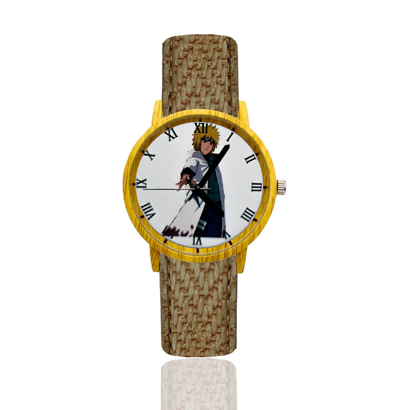 Reloj Minato Namikaze Estilo Madera Marron