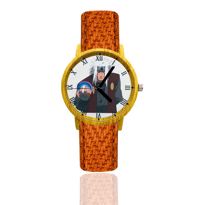 Reloj Maestro Jiraiya Estilo Madera Marron Claro