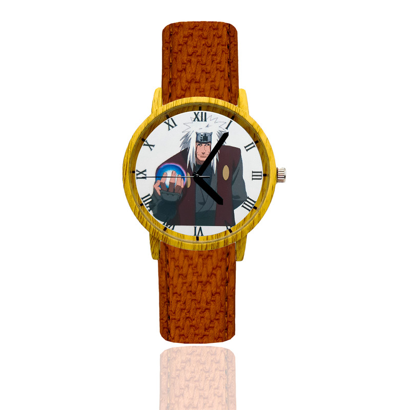 Reloj Maestro Jiraiya Estilo Madera Marron Oscuro